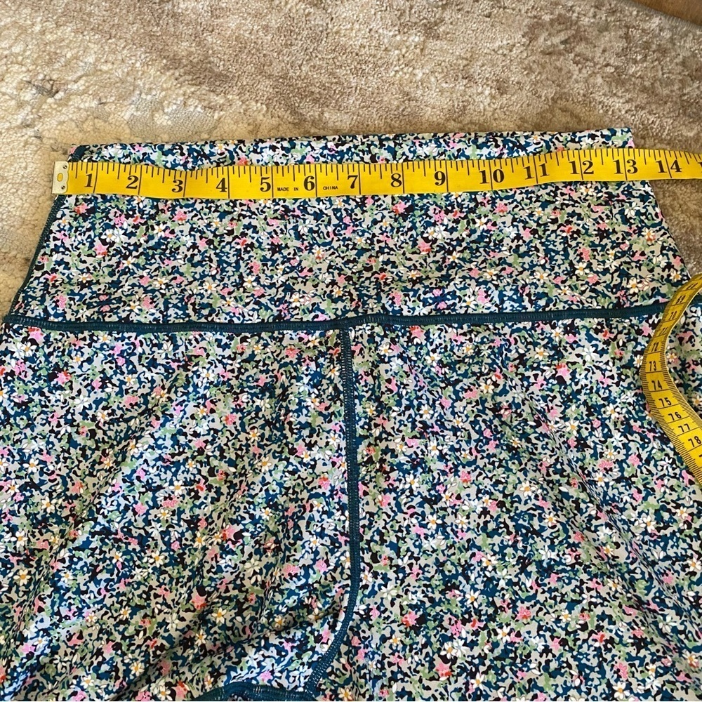 SAGE Collective Floral Athletic Biker Shorts 7” Inseam High Waist Blue Pink: L - Picture 5 of 7